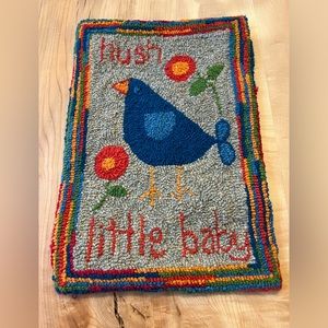 “Hush Little Baby” hooked wall hanging